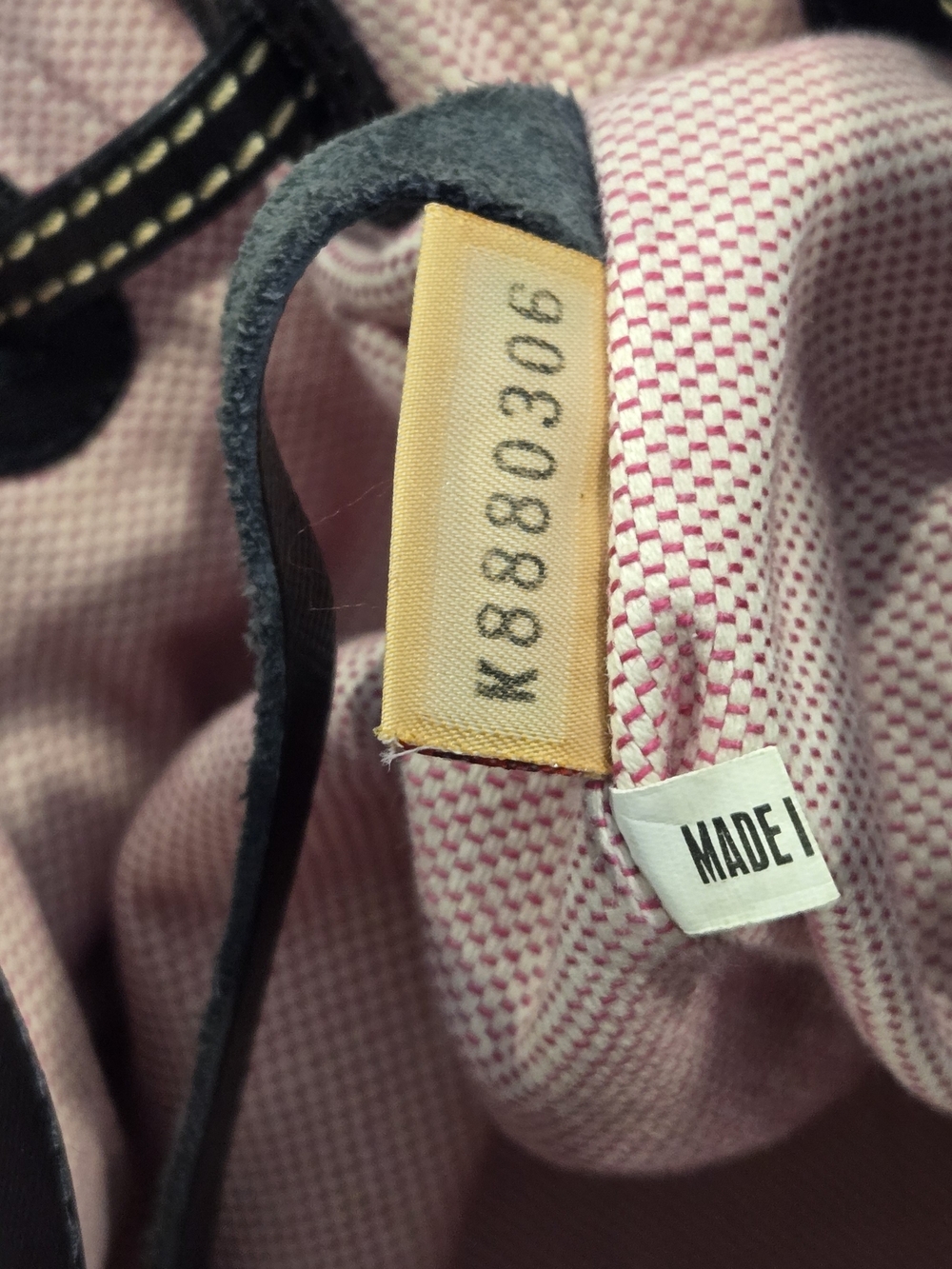 Dooney & Bourke Vintage Large Black and Gray Signature Monogram Shoulder Bag - Picture 15 of 16
